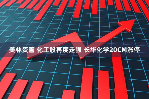 美林资管 化工股再度走强 长华化学20CM涨停