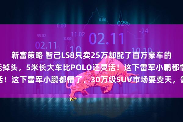 新富策略 智己LS8只卖25万却配了百万豪车的底盘，半圈方向盘就能掉头，5米长大车比POLO还灵活！这下雷军小鹏都懵了，30万级SUV市场要变天，普通家